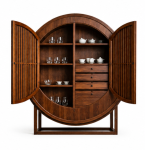Lemari Display Bulat Kayu Jati Solid - Image 2