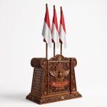 Dudukan Bendera Meja Pataka Ukir Custom