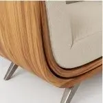 Zen Harmony Integrated Sofa Shelf – Sofa Minimalis dengan Rak Kayu Solid - Image 4