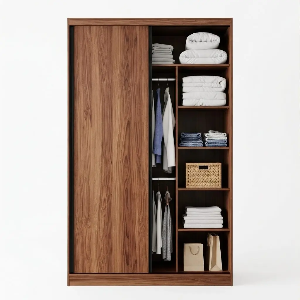 row-2-column-1 Lemari Pakaian Kayu Jati Pintu Sliding Minimalis Premium - Image 1