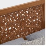 Tempat Tidur Kayu Jati Solid dengan Headboard Ukir Floral – Custom Furniture - Image 3