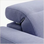 Sofa Modern Fabric Lilac dengan Laci & Adjustable Headrest - Image 2